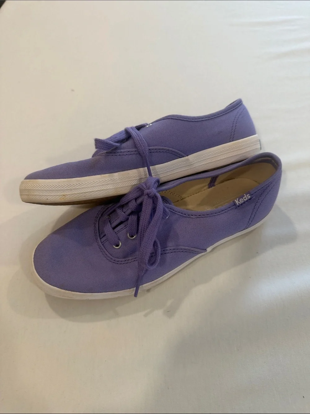 Keds Lavender Canvas Lace-Up Sneakers